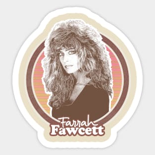 Farrah Fawcett // Retro Fan Art Design Sticker